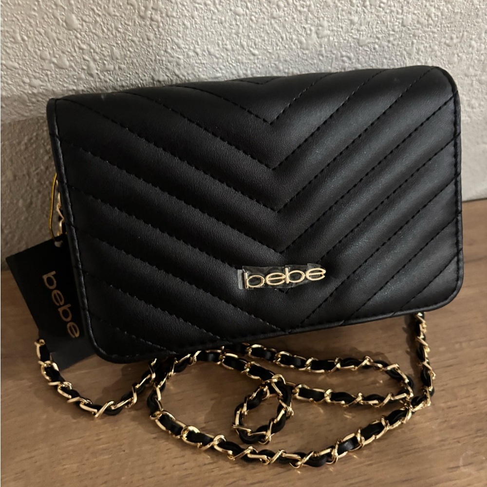 Bebe Black Chevron Crossbody Bag - Picture 5 of 5